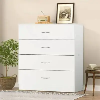 4-Drawer Dresser Bedroom Storage Bedside Nightstand Chest Of 4 Drawers With USB • $60.89