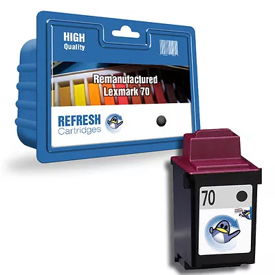 Refresh Cartridges Black (70) Ink Compatible With Lexmark Printers • £9.97