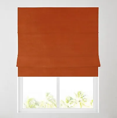£85 • Buy Iona Orange Lined Roman Blind -Choice Of Standard Or Deluxe Headrail
