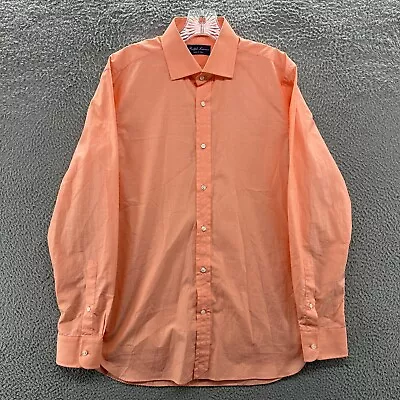 Ralph Lauren Purple Label Shirt Mens 15.5 Orange Long Sleeve Shirt Made In Italy • $39.99