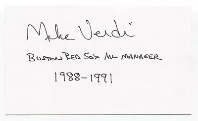 Mike Verdi Signed 3x5 Index Card Autograph Baseball MLB New York Yankees • $20