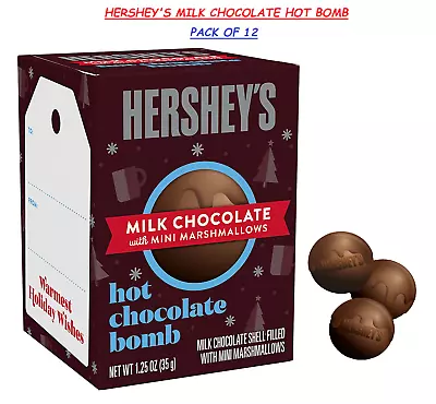 HERSHEY'S Milk Chocolate With Mini Marshmallows Hot Bomb 1.25-Ounce (12 Count) • $99.95