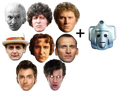 Doctor Who 50th Anniversary Variety 9 Set Card Face Masks With Classic Cyberman • $38.34