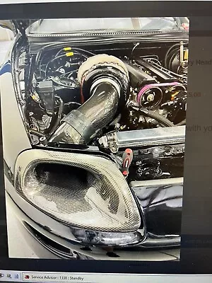 Carbon Fiber Headlight Air Intake For Toyota Supra Mk4. 5 In Diameter Pipes • $825