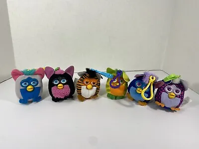 2000 McDonalds Happy Meal Furby Plush Keychain Clips Toys Lot Of 6 • $20