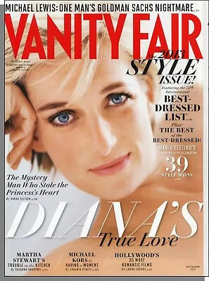 Vanity Fair - 2013 September - Style Issue Princess Diana's True Love • $12.99