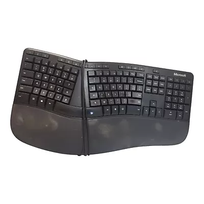 Microsoft 1878 USB Wired (QWERTY) Standard Ergonomic Keyboard - TESTED • $41.99