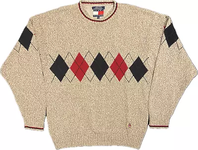 Vintage Tommy Hilfiger Argyle Sweater - Large • $25.99