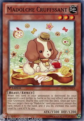 ABYR-EN025 Madolche Cruffssant Common 1st Edition Mint Yu-Gi-Oh! Card • £0.99