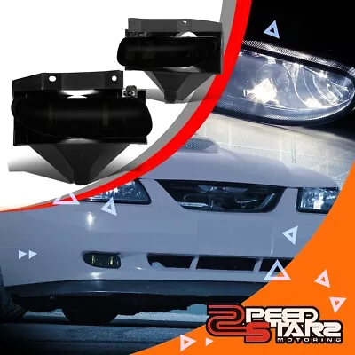 Black Tinted Replacement Front Bumper Driving Fog Light Lamps For 99-04 Mustang • $35.33