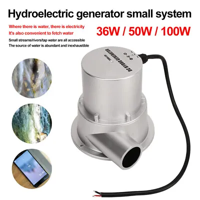 100W Micro Hydroelectric Generator Hydro Power Station Water Turbine Generator • $103.95