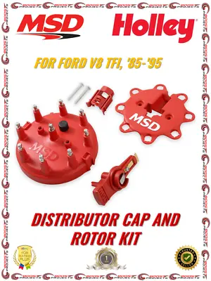 MSD Distributor Cap And Rotor Kit For Ford F-150 F-250 F-350 Bronco Mustang V8 • $51.92