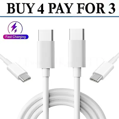 £2.89 • Buy USB C To USB-C Fast Charger PD Dual Type C Phone Charging Data Sync Cable 2M 3M