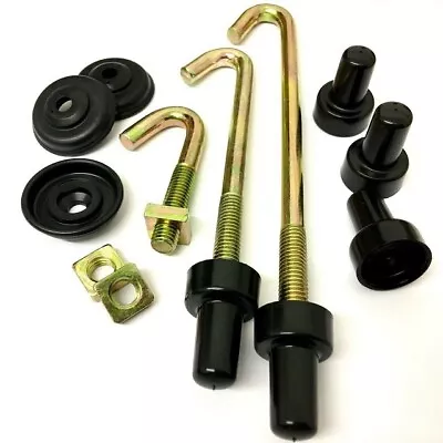 M6 M8 Hook J Bolts + Square Nuts + Spat Washers + Top Hats Zinc Roofing Gutter • £139.07