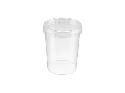 Clear Takeaway Container With Tamper Evident Lid Sauce Pot 520ml - Box 380 • £144.99