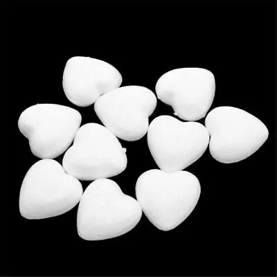 10pcs White Modelling Foam Heart Polystyrene Foam Ball Decor Ornament DIY • $2.79