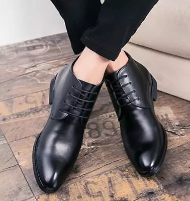 Mens Business Ankle Boots Casual Dress Pointed Toe Zipper Hidden Heel Shoes • $58