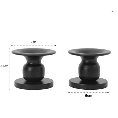 £10.93 • Buy Taper Candle Holder Set Of 2-Metal Candle Holders For Pillar Candles-Black Can