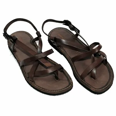 Sandals Salentini Artisan Men's Brand 100 Salento Leather & Brown Leather • £49.13