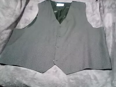 Men's Designer Vest Herringbone Tweed  Vest  Green Tone  Size 3xl • $27