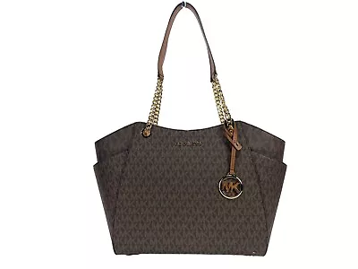 Michael Kors Jet Set Large Chain Brown Shoulder Tote Bag • $118