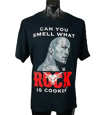 £14.53 • Buy WWE The Rock T Shirt  Black Can You Smell What The Rock Is Cookin' Mens Size 4XL