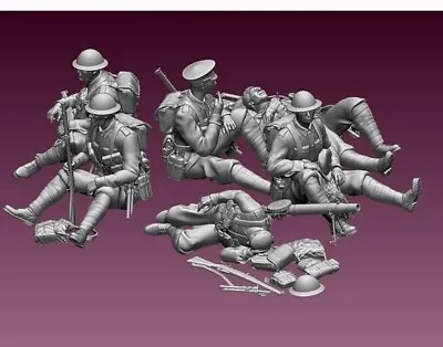 Ww1 British Full Set Soldiers 1/35th Resin Printed • £80