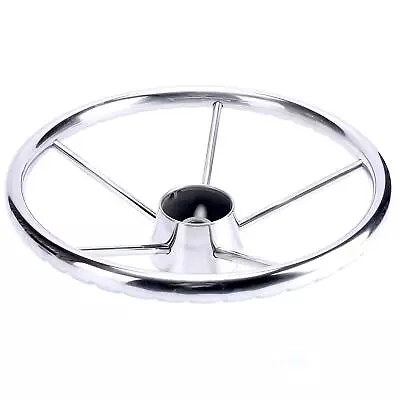 Amarine Made 13-1/2'' Stainless Steel Marine 5 Spoke Steering Wheel 25 Degree • $44.09