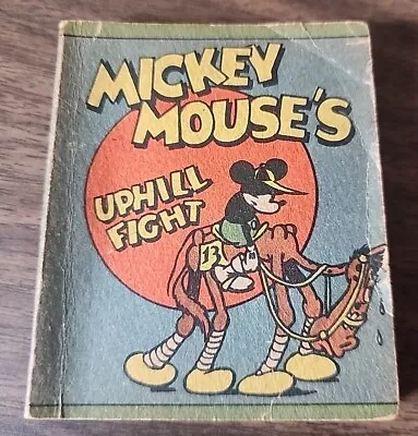 Vintage 1934 MICKEY MOUSE'S UPHILL FIGHT Whitman Book • $15