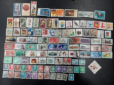  East Germany (DDR) Used Postage Stamp Lot Of 100 Multiple Sizes And Shapes • $2.49