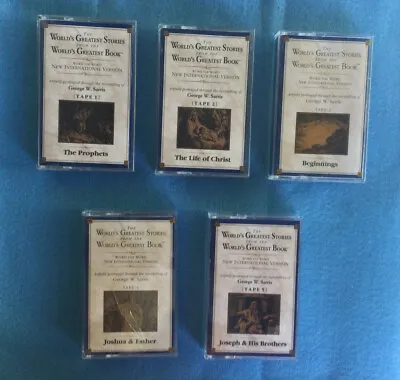 $12 • Buy The World's Greatest Stories, Set Of 5, Cassettes, George Sarris, Bible Audio