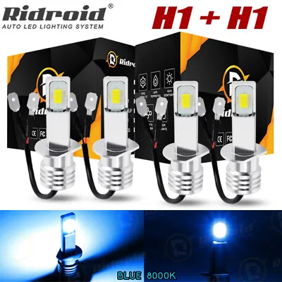 4PCS H1 LED Headlight Bulb Conversion Kit High Low Beam Super Bright 8000K Blue • $21.99