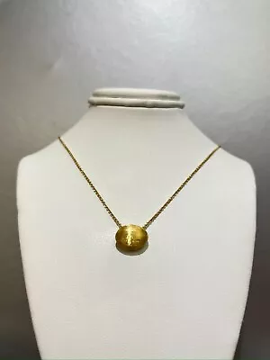 MARCO BICEGO 18K Delicati Yellow Gold Oval Bead Pendant Necklace Adjustable  • $1500