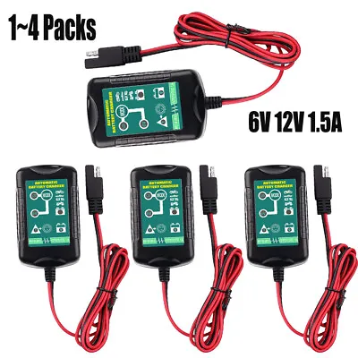 1/4Pack 6V 12V Automatic Battery Charger Maintainer Trickle Float Motorcycle Car • $20.89