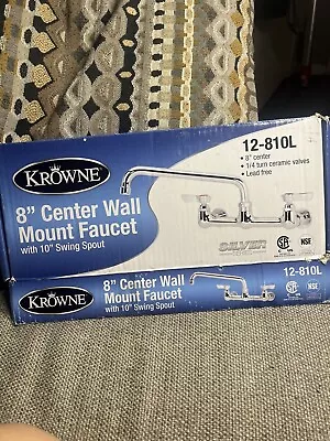 Krowne Silver Series 8  Center Wall Mount Faucet 10  Spout In Excellent Shape • $85