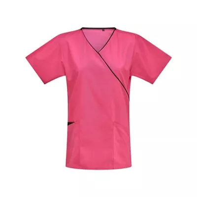 Galaxy Wrap Scrub Top Doctor/Nurse/Medical Tunic - Pink - Large • £24.99