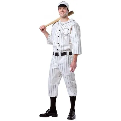 Baseball Costume Adult Roaring 20s Player Babe Ruth Halloween Sports Fancy Dress • $40.64