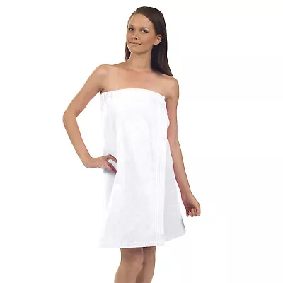 Women’s Premium Terry Velour Spa Wrap-White • $29.99
