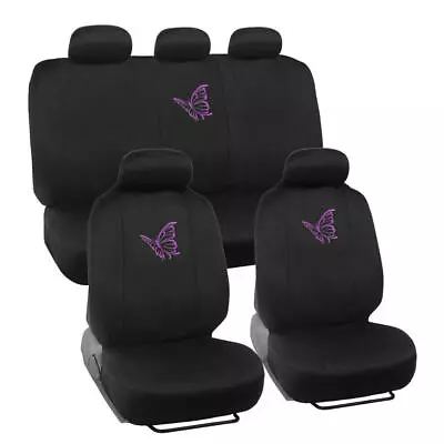 Purple Butterfly Car Seat Covers Full Set - Cute Auto Accessory Gift For Women • $34.90