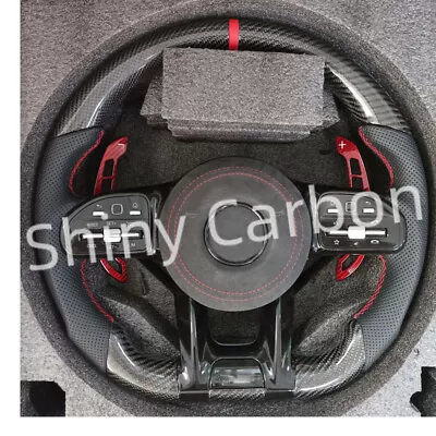 Real Carbon Fiber Steering Wheel For Benz AMG C63 E63 G63 GT S63 CL63 GLE G550 • $1250