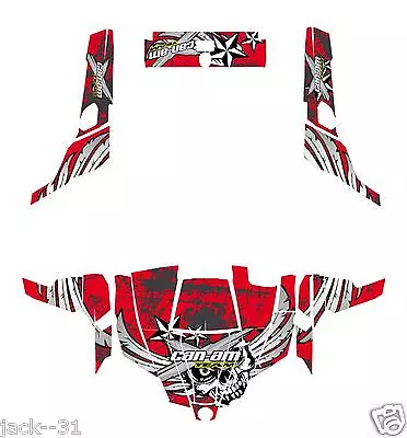 Racing VINYL WRAP QUAD CanAm Can Am Commander 800r 800xt 1000 # NOVOBOAT RED • $189.02