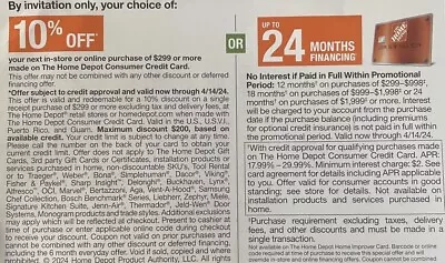 Home Depot 10% Off Online Or In-Store (exp 04/14/24) • $18.50