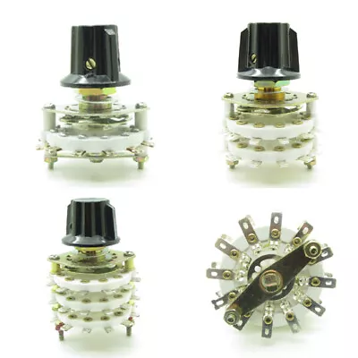 Band Switch Rotary Channel Selector 1-3 Deck 1-6 Pole 6-11 Position Round + Knob • $5.99