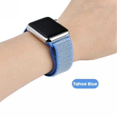 $12.92 • Buy 45/40/44/38/42mm Nylon Sport Loop IWatch Strap Band For Apple Watch 7 6 5 4 SE
