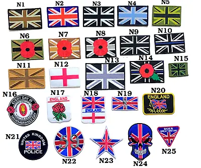 £2.25 • Buy Union Jack England MTP Style TRF Police Army Poppy Iron Sew On HooK&Loop Patches
