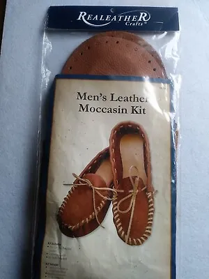 Realeather Moccasin Kit New Sealed You Pick Size Med - Large Or Extra Large * • $24.99