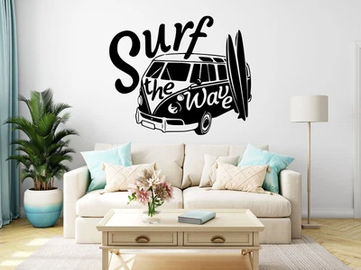£3.99 • Buy Surf The Wave Sticker Wall Summer Bedroom Window Home Decor Decals Living Room D