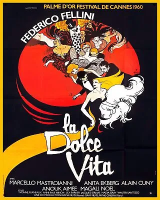 Decor POSTER.Office Home Room Art.La Dolce Vita.Fellini Masterpiece Movie.6936 • $49
