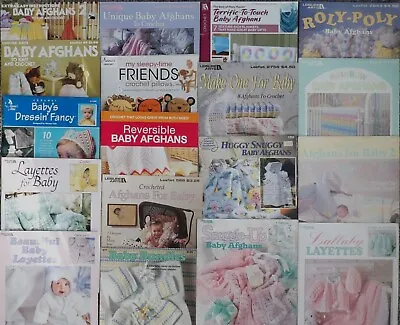 ***YOU CHOOSE Crochet Patterns For BABY AFGHANS PILLOWS LAYETTES & More • $2.95