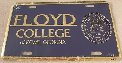 Vintage Floyd College Booster License Plate Rome Georgia New Old Stock • $49.99